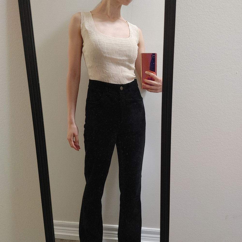 ABSOLU PARIS Vintage High Waisted Straight Leg Pants